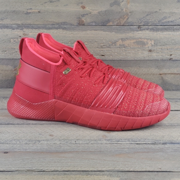 Under Armour CIN Trainers Men's Sneakers Red/Gold - Picture 1 of 10